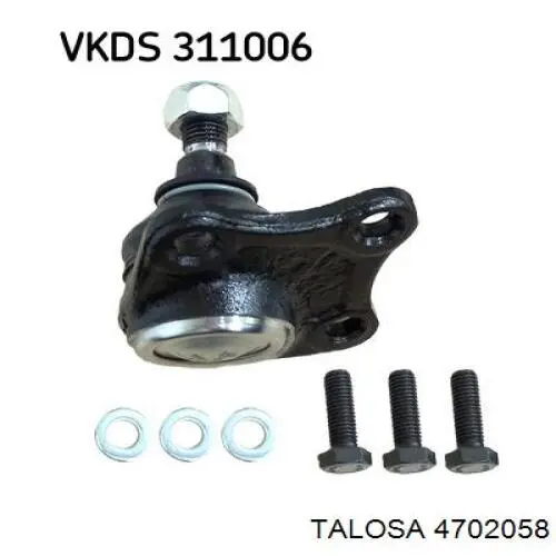 Нижняя левая шаровая опора Talosa 4702058 цена, от 11.07 USD