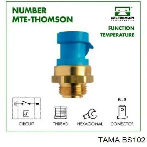 Датчик включения вентилятора радиатора TS133 Standard