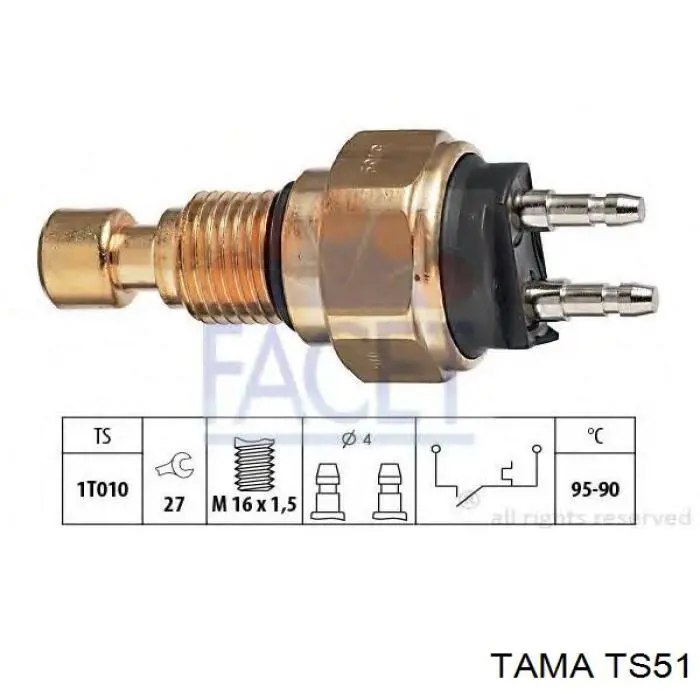 Датчик включения вентилятора радиатора TS51 Tama