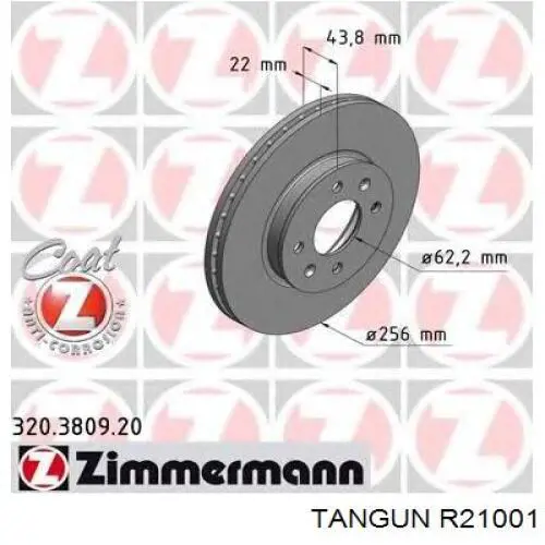 Передние тормозные диски R21001 Tangun