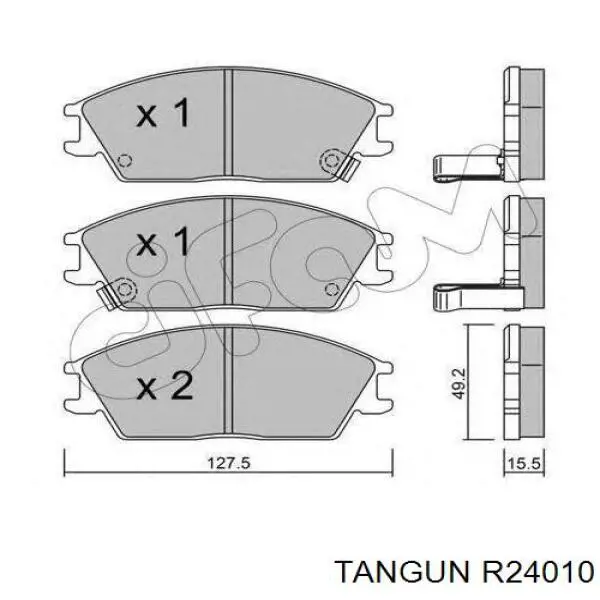 R24010 Tangun колодки тормозные передние дисковые