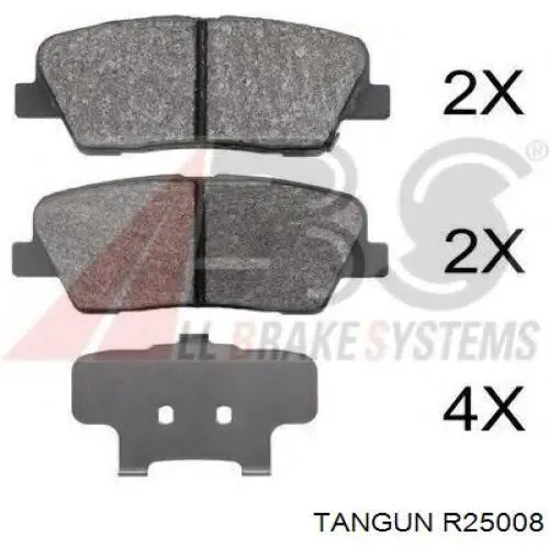 R25008 Tangun Колодки тормозные дисковые комплект