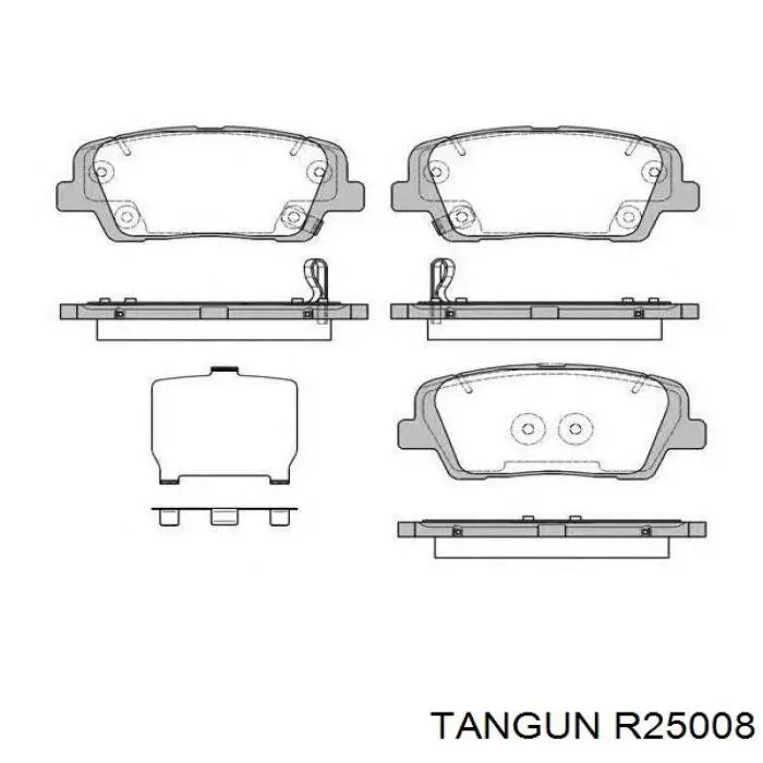 Задние тормозные колодки R25008 Tangun