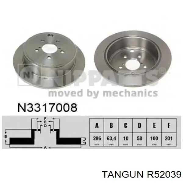 Тормозные диски R52039 Tangun