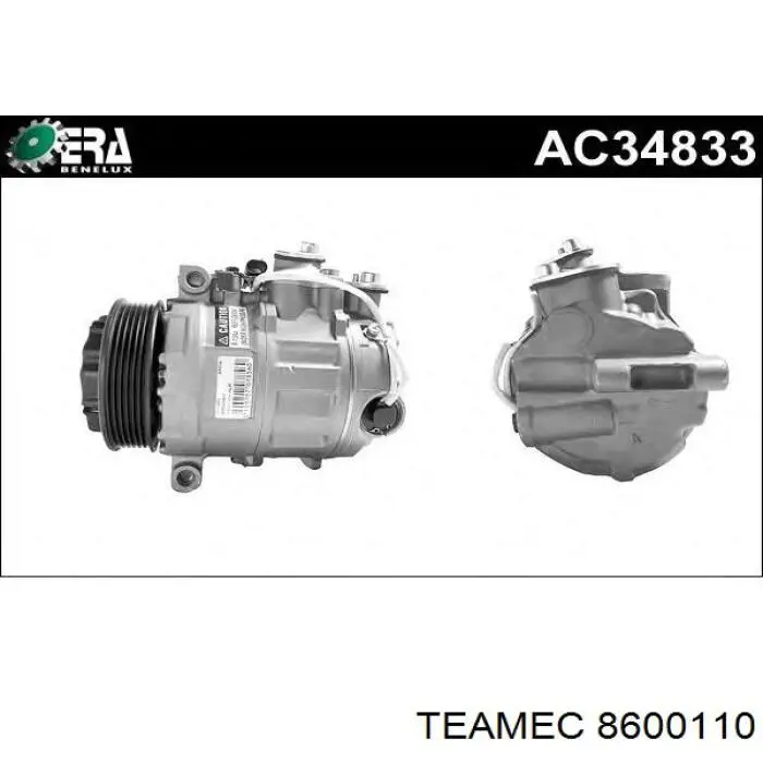 8600110 Teamec Компрессор хладагента