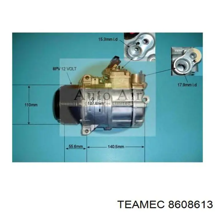 8608613 Teamec Компрессор хладагента