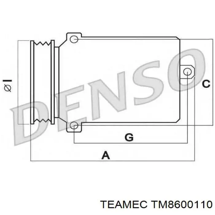 Компрессор кондиционера TM8600110 Teamec