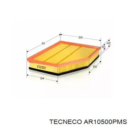 Воздушный фильтр AR10500PMS Tecneco