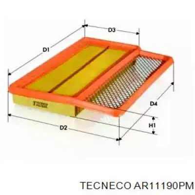 Воздушный фильтр AR11190PM Tecneco