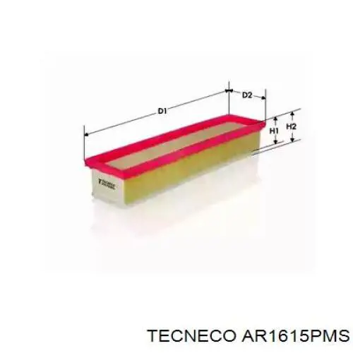 Воздушный фильтр AR1615PMS Tecneco