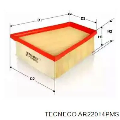 Воздушный фильтр AR22014PMS Tecneco