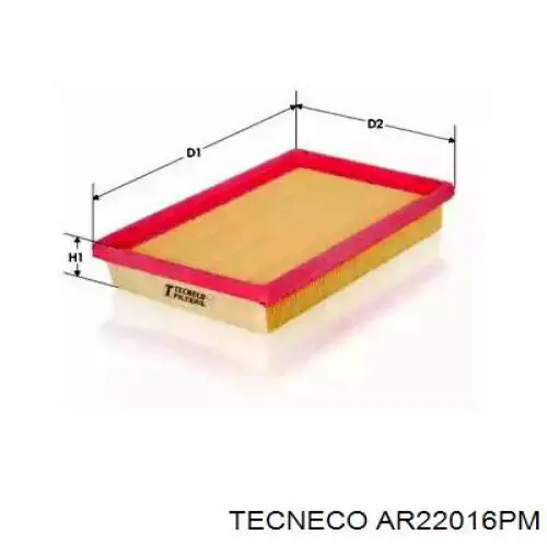 Воздушный фильтр AR22016PM Tecneco