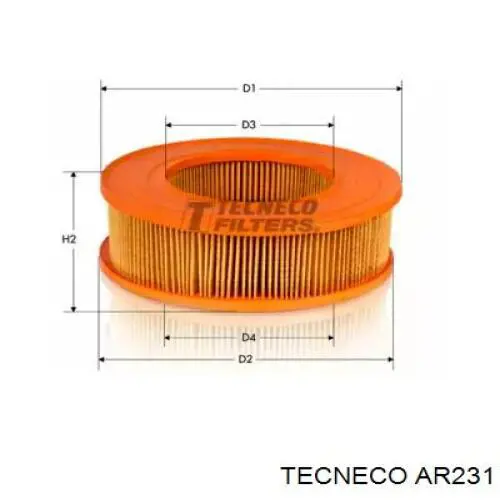 Воздушный фильтр AR231 Tecneco