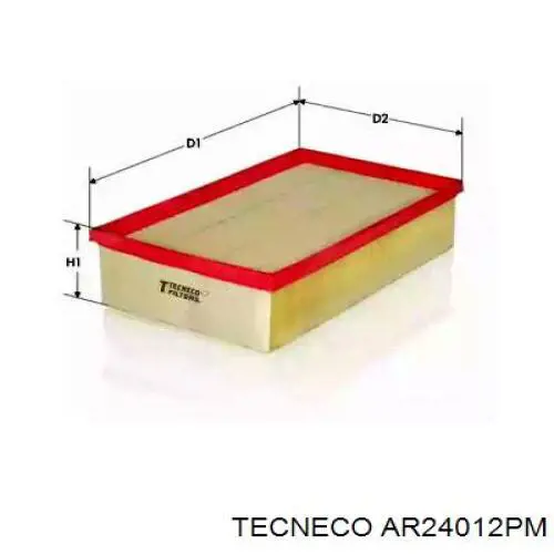 Воздушный фильтр AR24012PM Tecneco