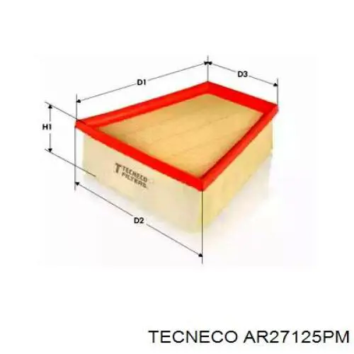 Воздушный фильтр AR27125PM Tecneco