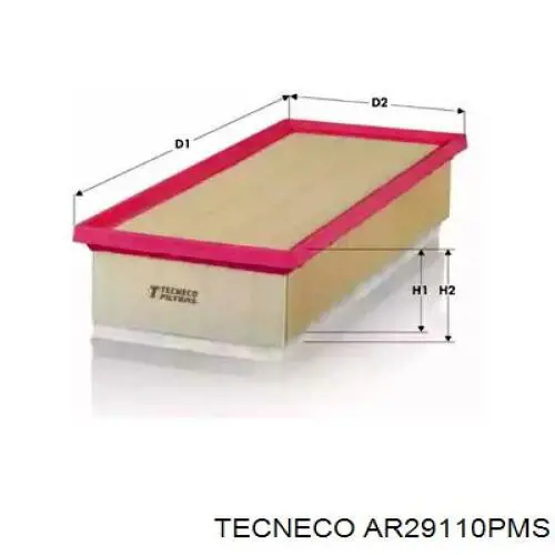 Воздушный фильтр AR29110PMS Tecneco