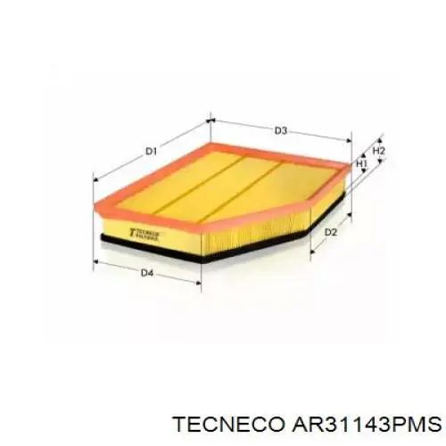 Воздушный фильтр AR31143PMS Tecneco