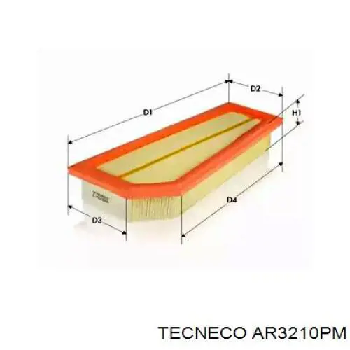 Воздушный фильтр AR3210PM Tecneco