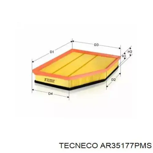 Воздушный фильтр AR35177PMS Tecneco