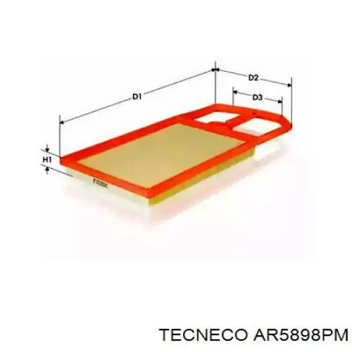 Воздушный фильтр AR5898PM Tecneco