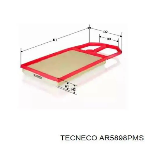 Воздушный фильтр AR5898PMS Tecneco