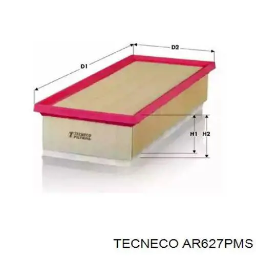 Воздушный фильтр AR627PMS Tecneco