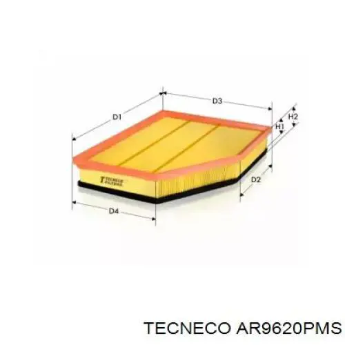 Воздушный фильтр AR9620PMS Tecneco