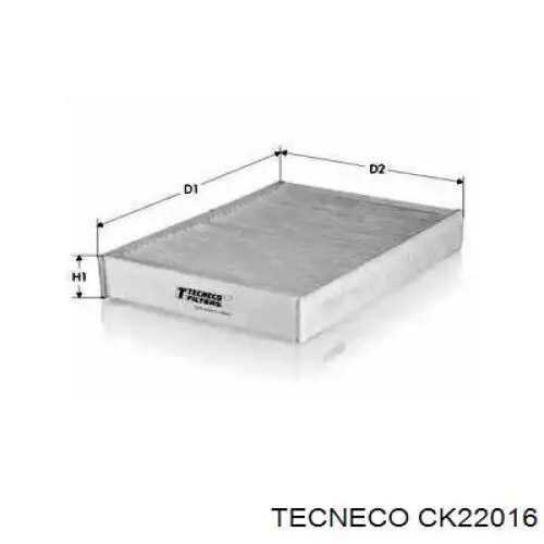 Фильтр салона CK22016 Tecneco