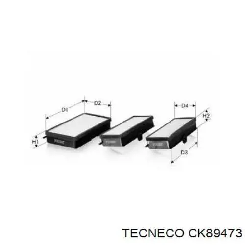 Filtro de aire del habitáculo CK89473 Tecneco