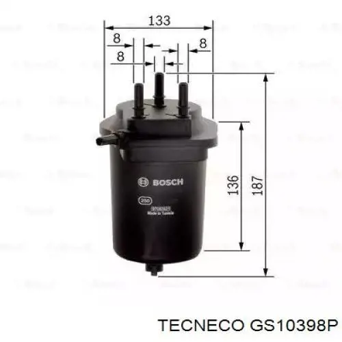 Фильтр тонкой очистки топлива Tecneco GS10398P цена, от 8.83 USD