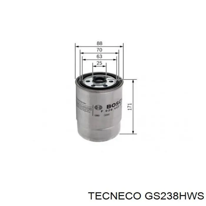 GS238HWS Tecneco топливный фильтр