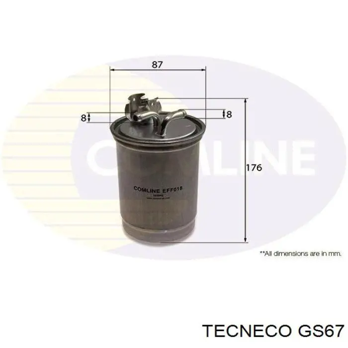 Топливный фильтр GS67 Tecneco