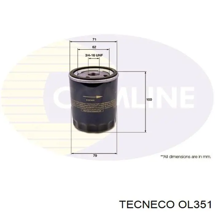 Масляный фильтр OL351 Tecneco