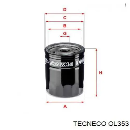 OL353 Tecneco масляный фильтр