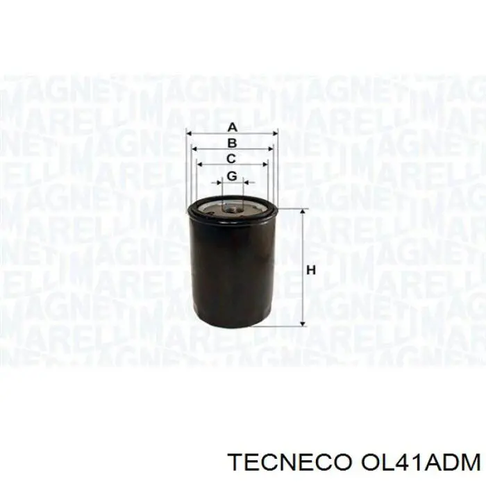 Фильтр очистки масла центробежный Tecneco OL41ADM цена, от 3.95 USD
