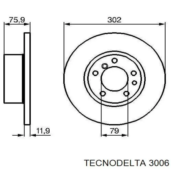 Цилиндр тормозной колесный 3006 Tecnodelta