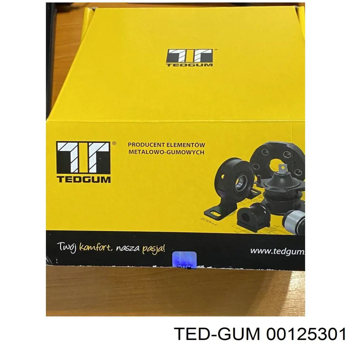 Сайлентблок тяги поперечної, задньої підвіски 00125301 Ted-gum