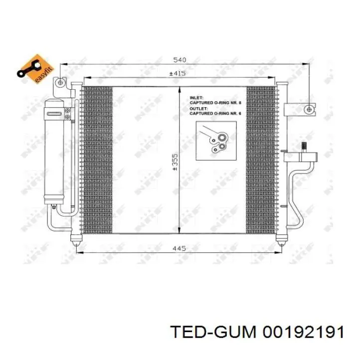 Сайлентблок заднего продольного рычага 192191 Ted-gum