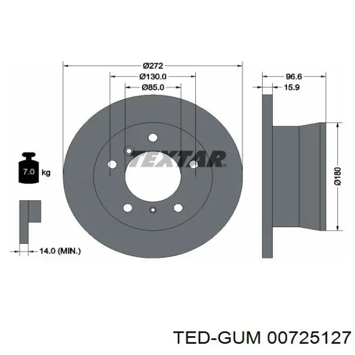 Сайлентблок амортизатора заднего Ted-gum 00412928 цена, от 0.97 USD