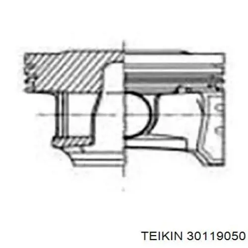 30119050 Teikin Поршень (комплект на мотор), 2-й ремонт (+0,50)