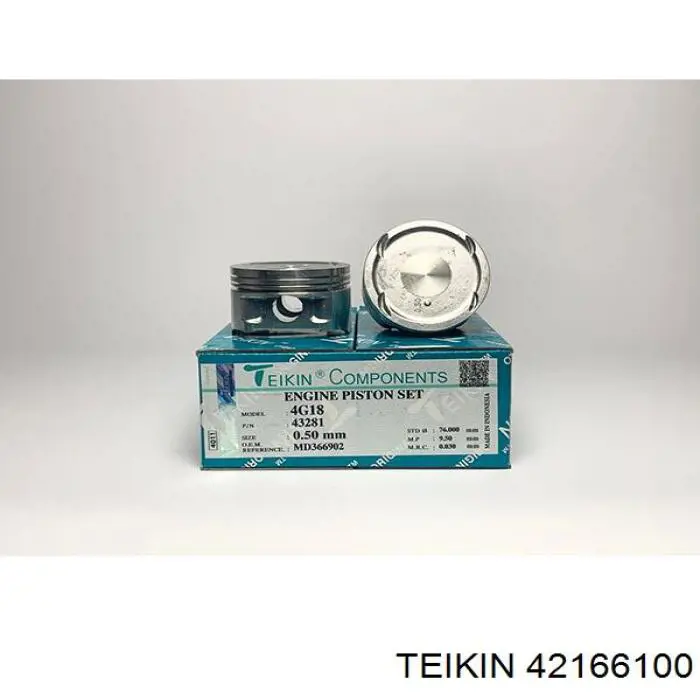Поршень в комплекте на 1 цилиндр, 4-й ремонт (+1,00) TEIKIN 42166100