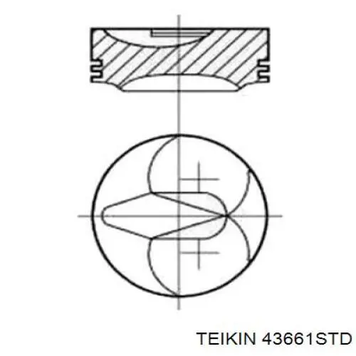 Комплект поршней Teikin 43661STD цена, от 107.43 USD