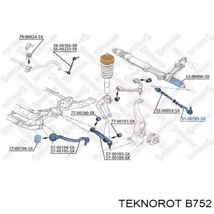Рулевой наконечник B752 Teknorot