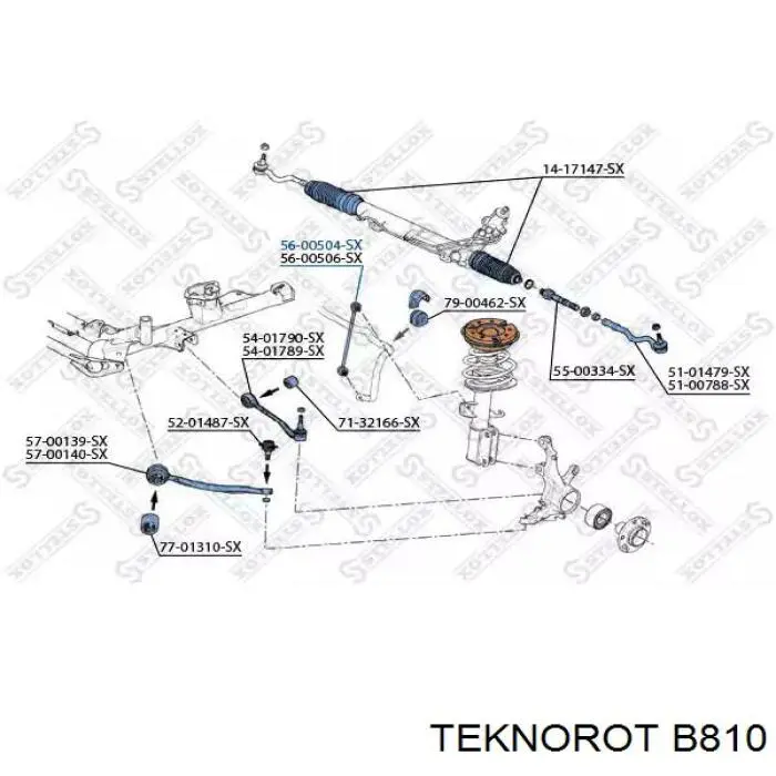 Купить B810 Teknorot Солдатик стабилизатора, переднего, левый