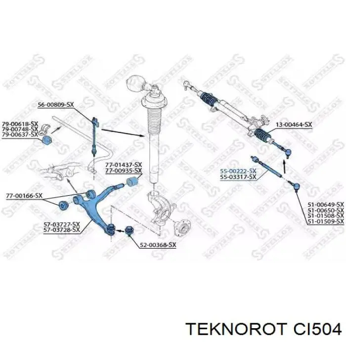 Рулевая тяга CI504 Teknorot