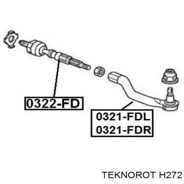 Наконечник рулевой тяги Teknorot H272