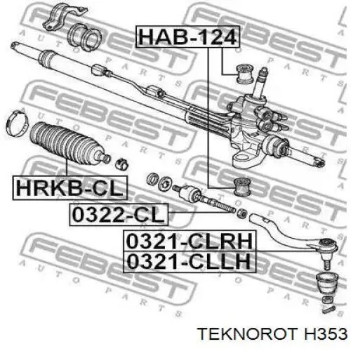 Рулевая тяга H353 Teknorot
