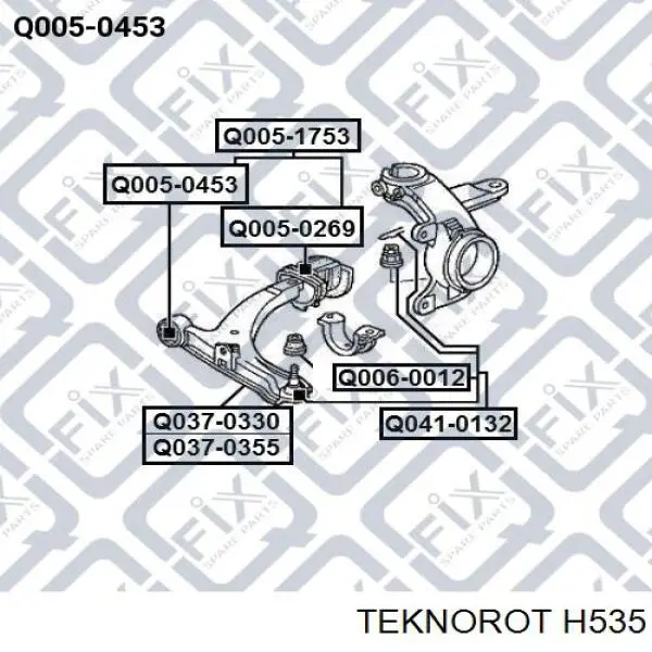 Нижняя шаровая опора Teknorot H535