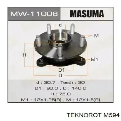 Нижняя шаровая опора M594 Teknorot