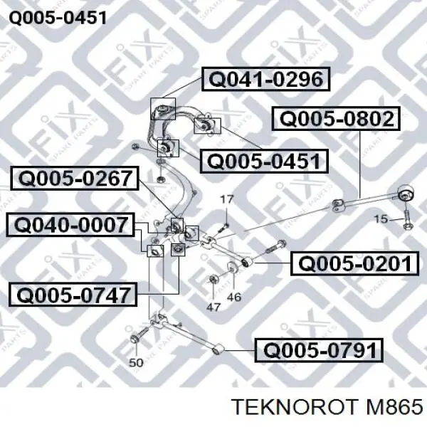 Нижний рычаг M865 Teknorot